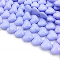 Сердце Майорка 13*15мм, цвет Сиреневый; 10 бусин 