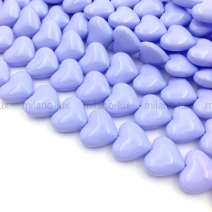 Сердце Майорка 13*15мм, цвет Сиреневый; 10 бусин