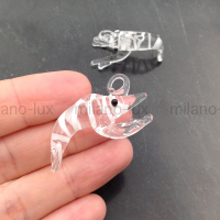 Подвеска лэмпворк Прозрачный Рак; 1 штука