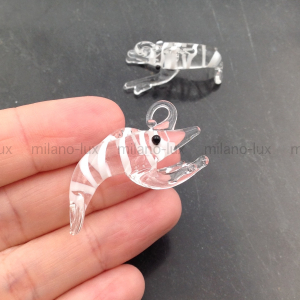 Подвеска лэмпворк Прозрачный Рак; 1 штука