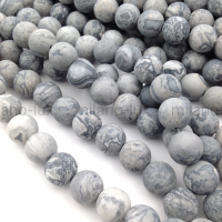 Бусины Натуральная матовая Яшма, шар 10.5мм; нить 37см