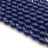 Бусины Майорка Капля 10*14мм, цвет Синий Лазурит; нить 39см