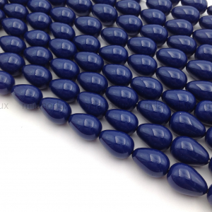 Бусины Майорка Капля 10*14мм, цвет Синий Лазурит; нить 39см