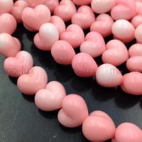 Бусина Сердце из прессованного Коралла, 15*13мм