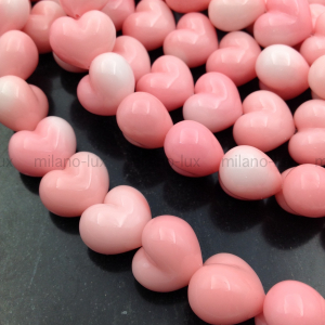 Бусина Сердце из прессованного Коралла, 15*13мм