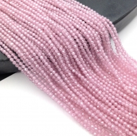Фианит ювелирной огранки шар 2мм, цвет Розовый 