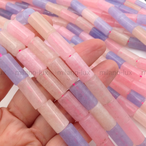 Халцедон, Берилловый Микс, Колонна 16*8мм; 10 бусин