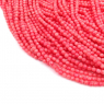 Коралл Розовый шар гранёный 3мм; нить 38см 