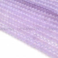 Бусины Кварца, цвет Сиреневый, Рондель 8*5мм; нить 38см