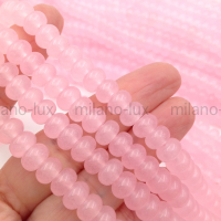 Бусины Кварца, цвет нежный Розовый, Рондель 8*5мм; нить 38см