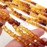 Янтарь натуральный, свободная форма 5-7мм, микс цветов; нить 36см 