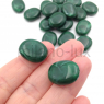 Бусина Акрил, Овальная 18*14мм; зелёная