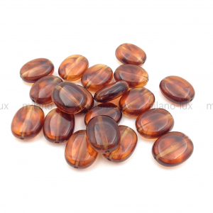 Бусина Акрил, Овальная 18*14мм; янтарная