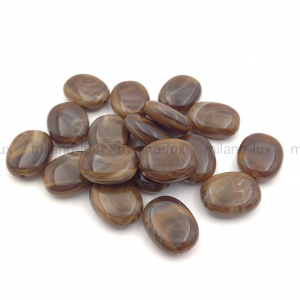 Бусина Акрил, Овальная 18*14мм; шоколад