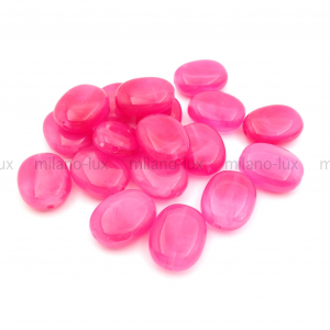Бусина Акрил, Овальная 18*14мм; фуксия