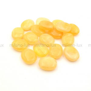 Бусина Акрил, Овальная 18*14мм; жёлтый