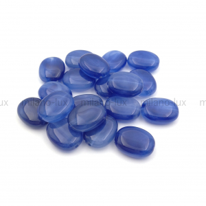 Бусина Акрил, Овальная 18*14мм; яркий синий