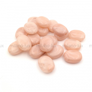 Бусина Акрил, Овальная 18*14мм; пудровый розовый