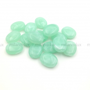 Бусина Акрил, Овальная 18*14мм; мятный