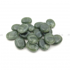 Бусина Акрил, Овальная 18*14мм; оливковый