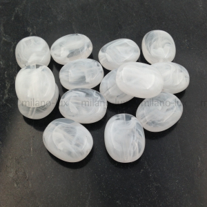 Бусина Акрил, Овальная 18*14мм; горный хрусталь