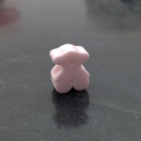 Бусина Мишка Тоус из керамики, цвет Розовый