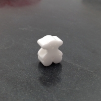 Бусина Мишка Тоус из керамики, цвет Белый