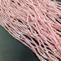 Розовый Опал натуральный, шар гладкий 2мм; нить 39см 