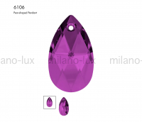 Swarovski Подвеска Капля 16мм Amethyst (6106)