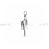 Подвеска мороженое Эскимо Milano Lux; цвет платина