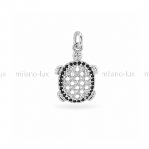 Подвеска Черепашка, цвет платина