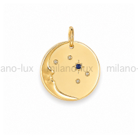 Подвеска Полумесяц и звёзды Milano Lux; цвет золото