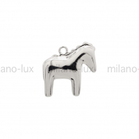 Кулон Большая Лошадка 26*28мм; цвет платина  