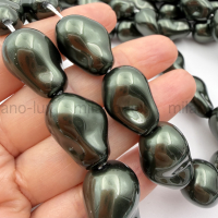 Майорка Барочная 22*15мм, цвет Скарабей; 1 бусина 