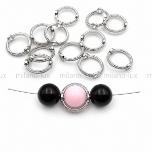 Рамка для бусины 8мм; цвет платина