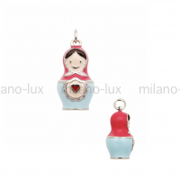 Матрёшка Milano Lux 21*16мм; цвет платина