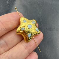 Бусина-Звезда с натуральным Ларимаром