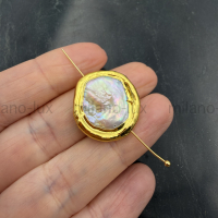 Бусина круглая с Натуральным Жемчугом; 22мм