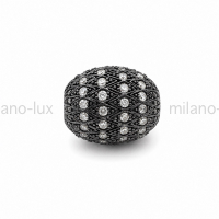 Бусина Крупная 20*17мм объёмная; цвет чёрный