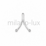 Коннектор для 2-х подвесок 20*16, цвет платина 