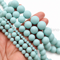 Бусины Майорка шар 14мм, цвет Pastel Blue; 10 бусин
