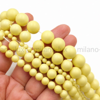 Бусины Майорка шар 14мм, цвет Pastel Yellow; 10 бусин