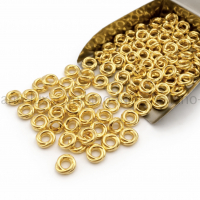 Бусина 3 колечка, 8мм; цвет золото