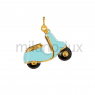 Подвеска "Vespa" Milano Lux, Голубая эмаль; цвет золото
