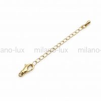 Карабин 12мм Поворотный с утяжелителем капелька; цвет золото