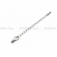 Карабин 12мм Поворотный с утяжелителем капелька; цвет платина