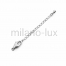 Замок карабин 15мм Поворотный с утяжелителем КАПЛЯ; цвет платина
