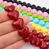 Сердце Майорка 13*15мм, Deep RED цвет; 10 бусин