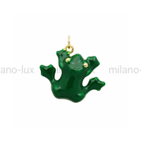 Подвеска Зелёная Лягушка 20*24мм; цвет золото