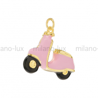 Подвеска "Vespa" Milano Lux, Розовая эмаль; цвет золото